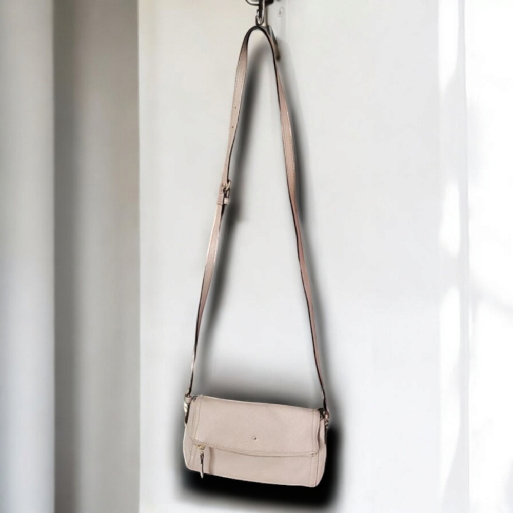 Kate Spade Leather Crossbody Bag In Cream